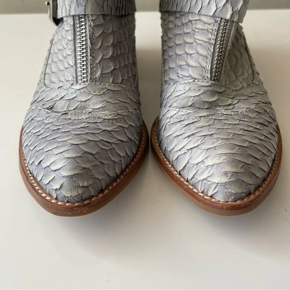JEFFREY CAMPBELL leather snake skin‎ booties size 6